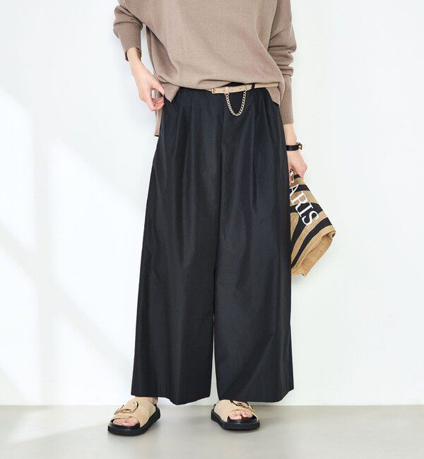 NOLLEY'S「ウォッシャブルエクセルテックタンブラー2タックワイドパンツ」|その他|