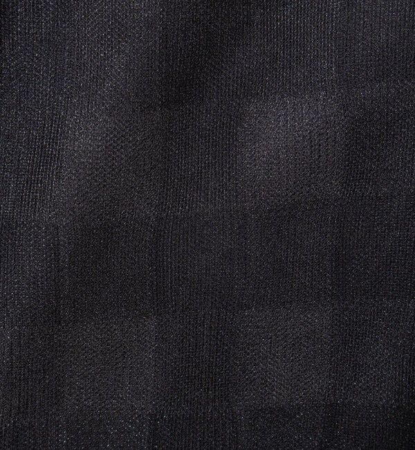 Rie Miller「《手洗い可能》シアーブロックチェック2WAYクルーネックカーディガン」|カーディガン|