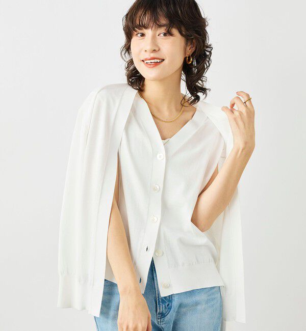 NOLLEY'S「《手洗い可能》ベストドッキングVネックカーディガン」|カーディガン|