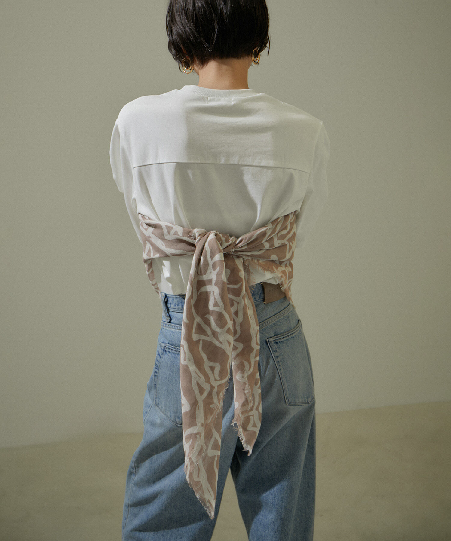 SALON adam et rope'「シーサイドダンサープリントストール」|ストール|