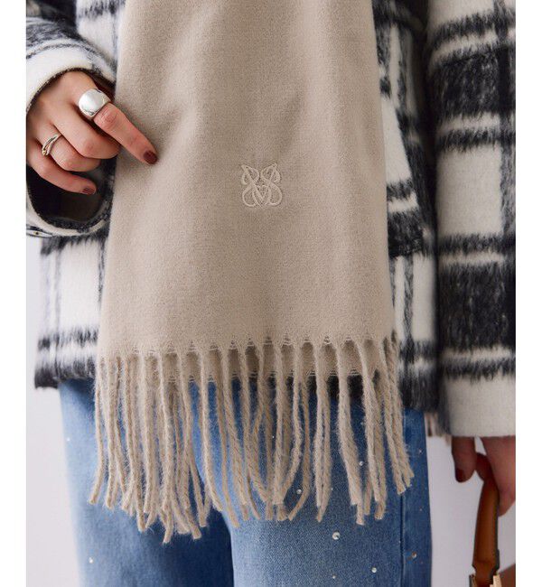 VIS「なめらかタッチ刺繍入りストール」|ストール|