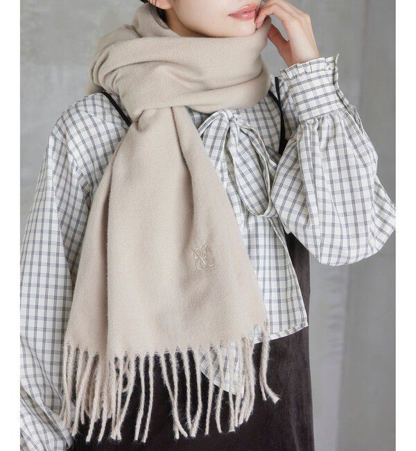 VIS「なめらかタッチ刺繍入りストール」|ストール|