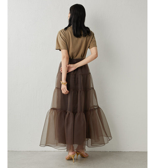  「オーガンジーボリュームスカート」|スカート|