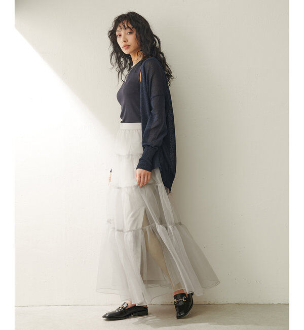  「オーガンジーボリュームスカート」|スカート|