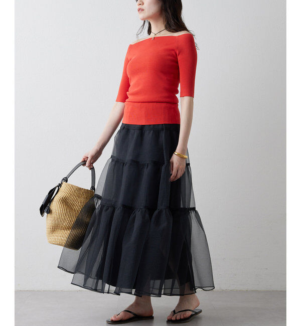  「オーガンジーボリュームスカート」|スカート|