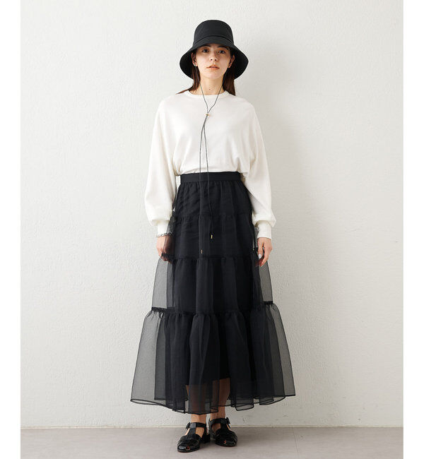  「オーガンジーボリュームスカート」|スカート|