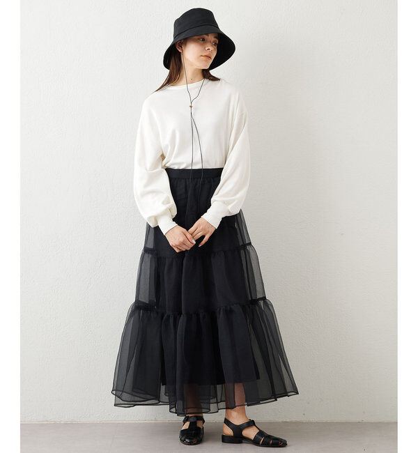  「オーガンジーボリュームスカート」|スカート|