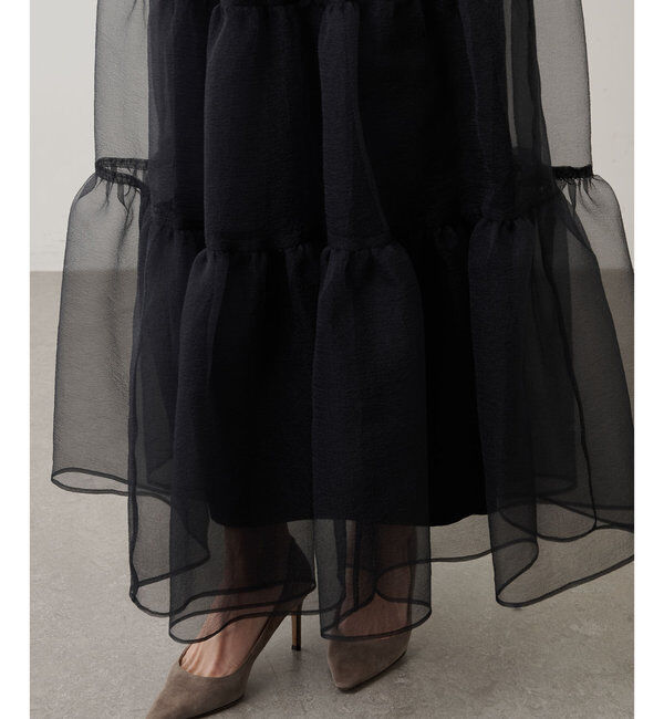  「オーガンジーボリュームスカート」|スカート|