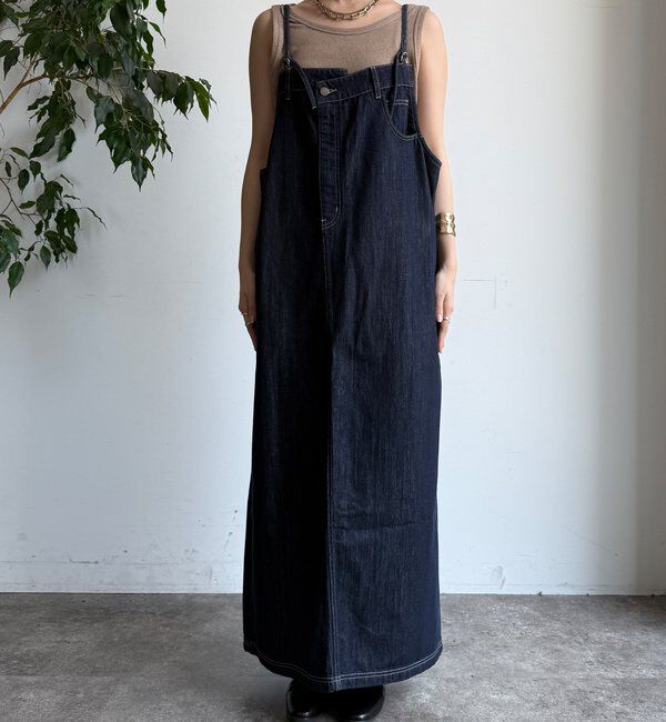  「【WEB限定】デニムジャンスカ」|ワンピース|
