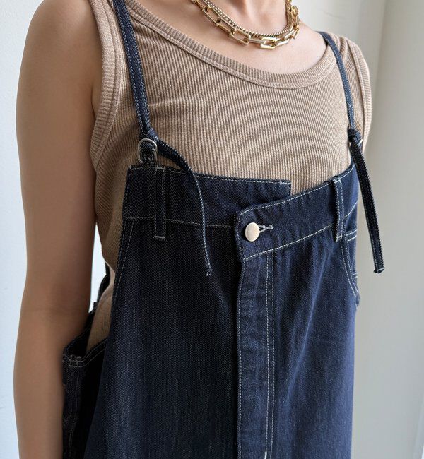  「【WEB限定】デニムジャンスカ」|ワンピース|