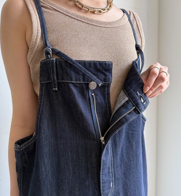  「【WEB限定】デニムジャンスカ」|ワンピース|
