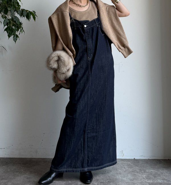 「【WEB限定】デニムジャンスカ」|ワンピース|