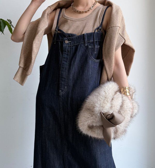  「【WEB限定】デニムジャンスカ」|ワンピース|