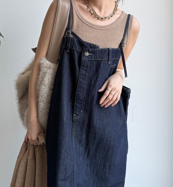  「【WEB限定】デニムジャンスカ」|ワンピース|