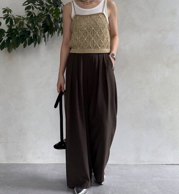  「【WEB限定】ラメニットビスチェ」|ニット・セーター|