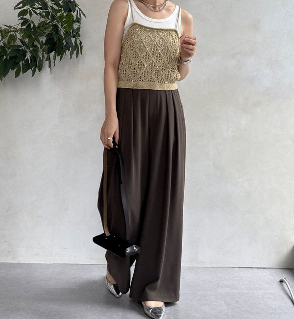  「【WEB限定】ラメニットビスチェ」|ニット・セーター|