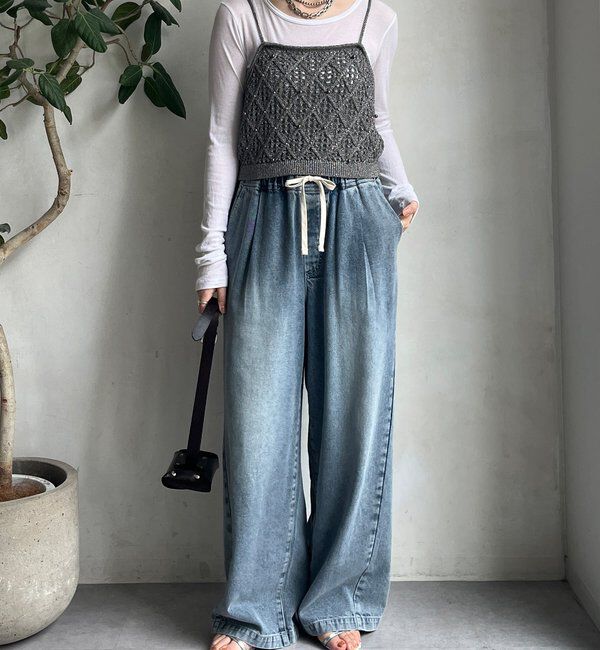  「【WEB限定】ラメニットビスチェ」|ニット・セーター|