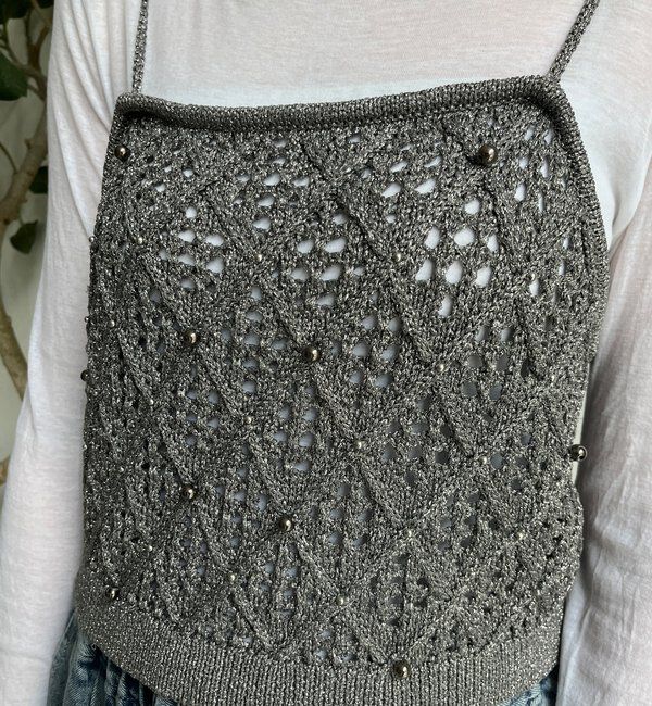  「【WEB限定】ラメニットビスチェ」|ニット・セーター|