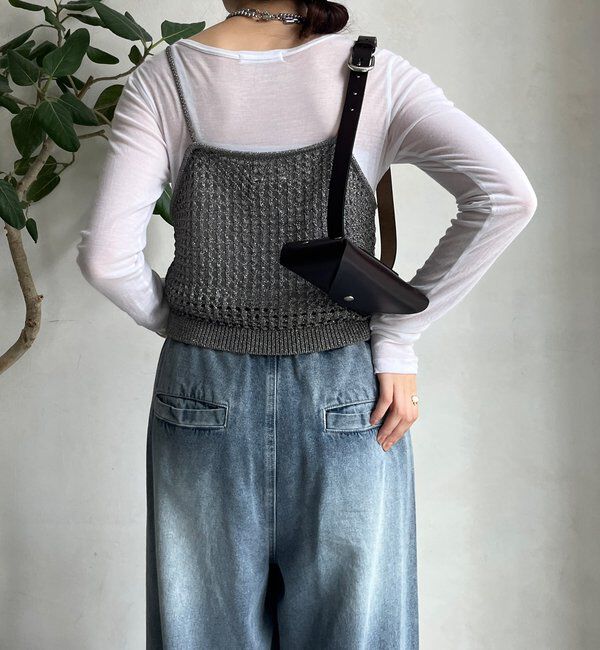  「【WEB限定】ラメニットビスチェ」|ニット・セーター|