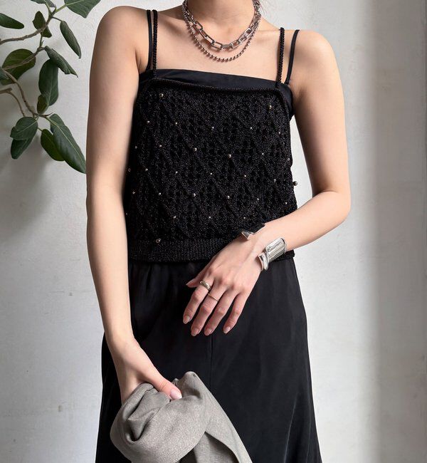  「【WEB限定】ラメニットビスチェ」|ニット・セーター|