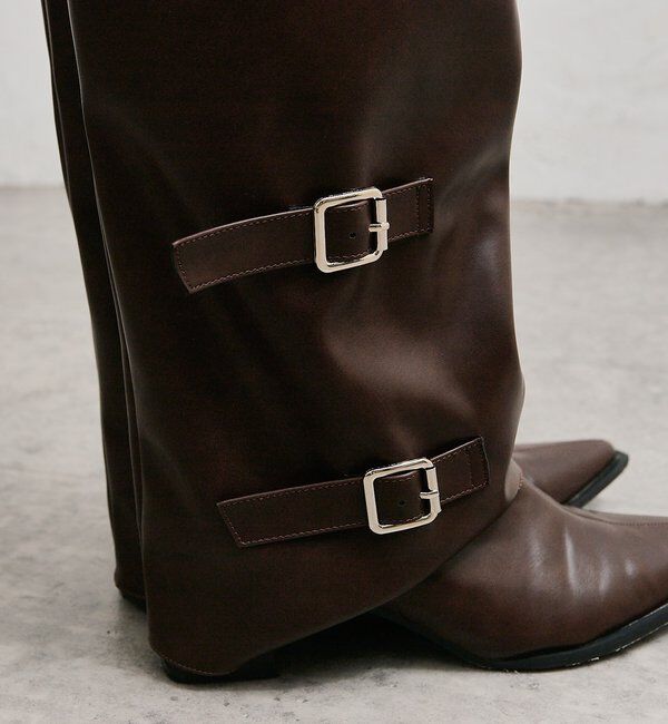  「ベルト付きロングブーツ」|ロングブーツ|