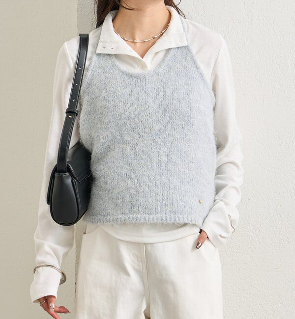  「ふわふわホルターニットビスチェ」|ニット・セーター|