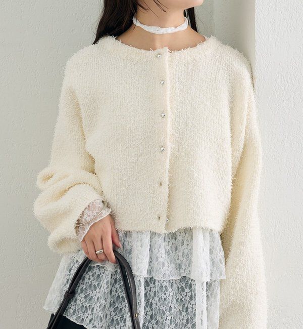  「26SSミニフリンジカーディガン」|カーディガン|オフホワイト