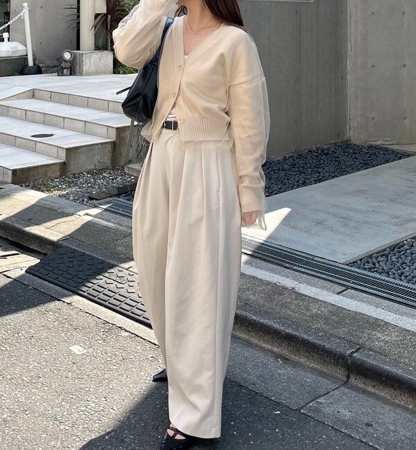  「【1枚で着映え】チュールレイヤードカーディガン」|カーディガン|