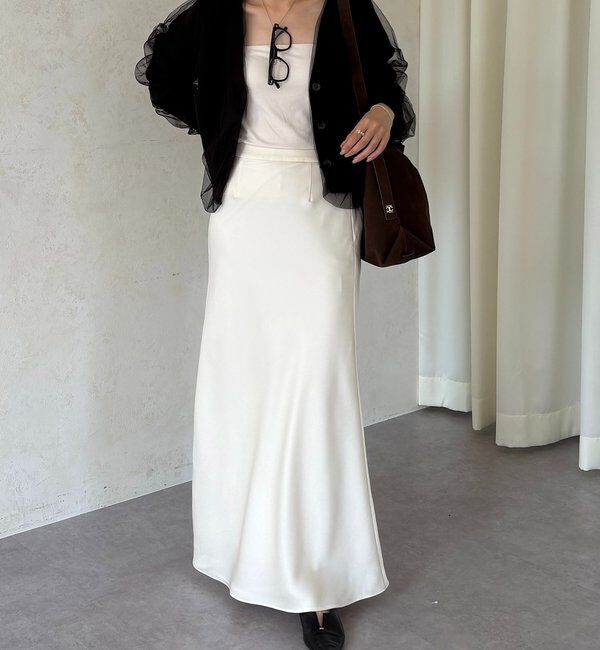  「【1枚で着映え】チュールレイヤードカーディガン」|カーディガン|