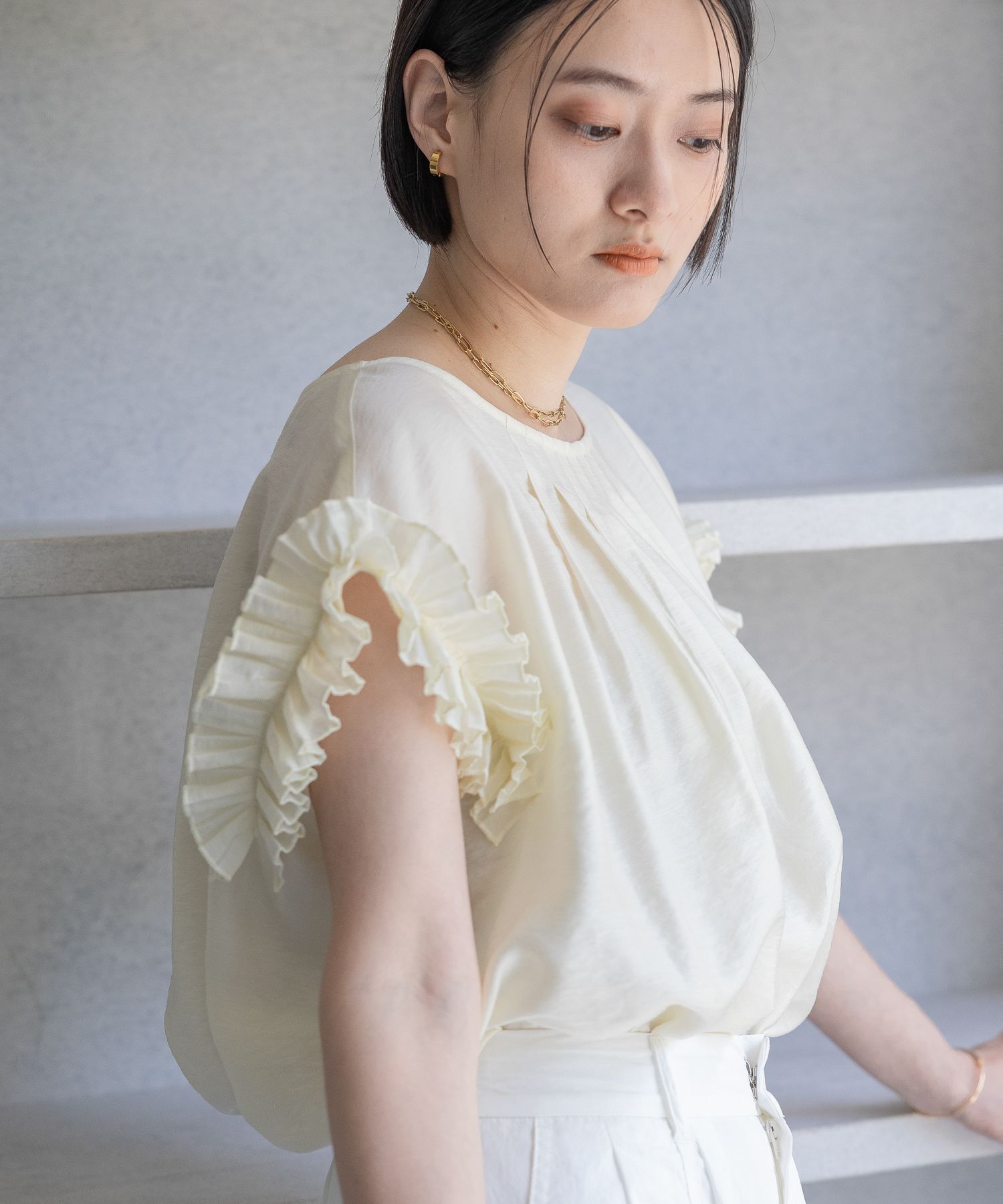 A part by 「フリルスリーブブラウス」|シャツ・ブラウス|