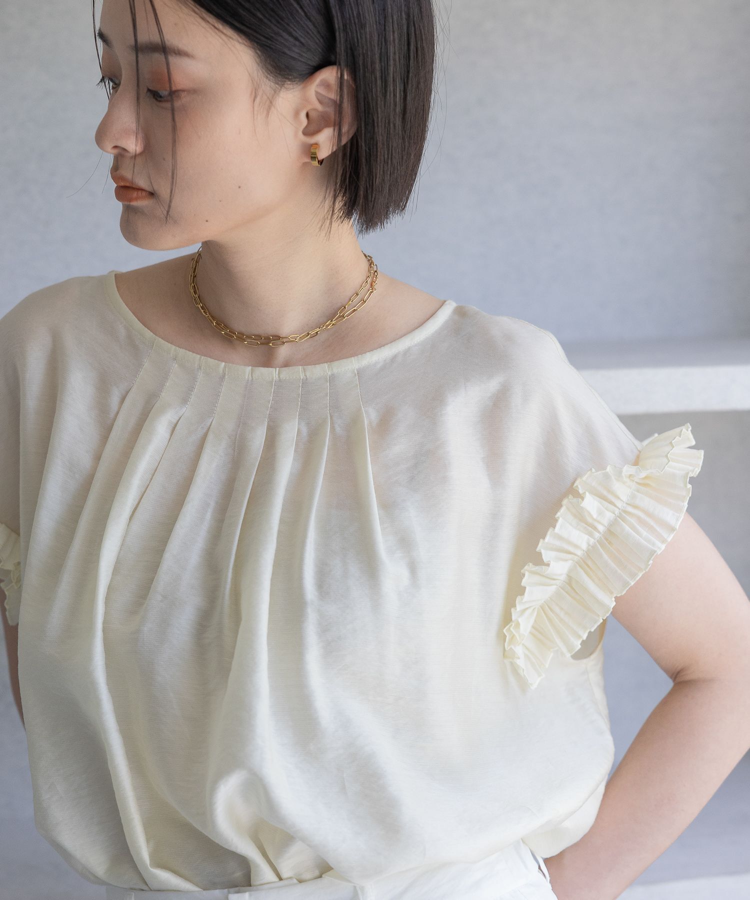 A part by 「フリルスリーブブラウス」|シャツ・ブラウス|