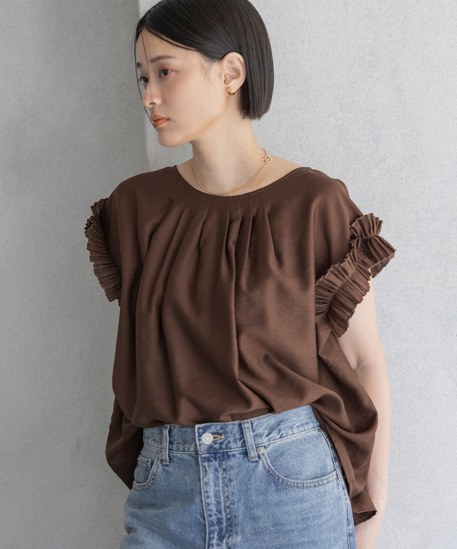 A part by 「フリルスリーブブラウス」|シャツ・ブラウス|
