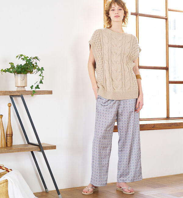 collex「コットンケーブル柄ベスト」|ベスト・ジレ|