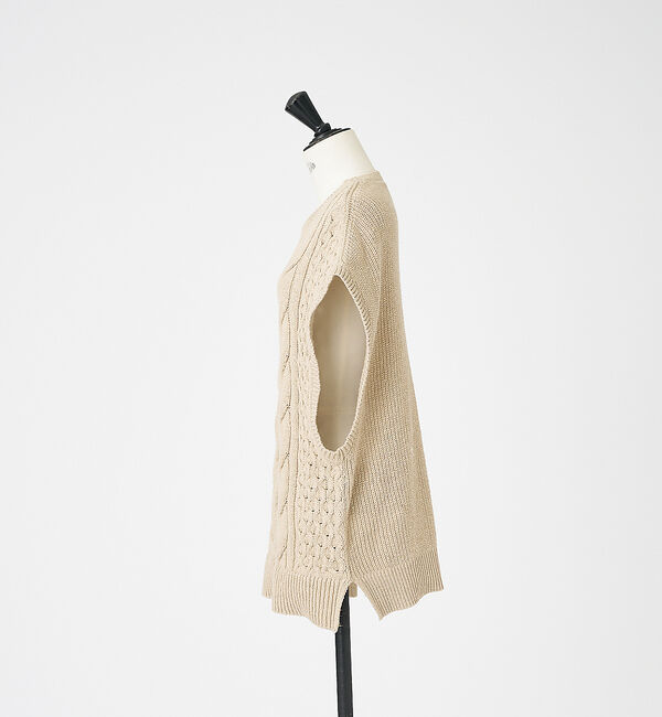 collex「コットンケーブル柄ベスト」|ベスト・ジレ|