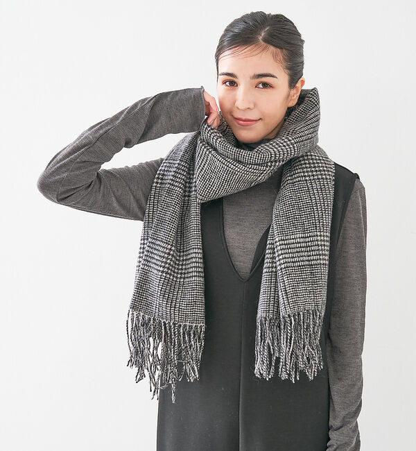 collex「ウールチェックマフラー」|マフラー|ブラック系その他1