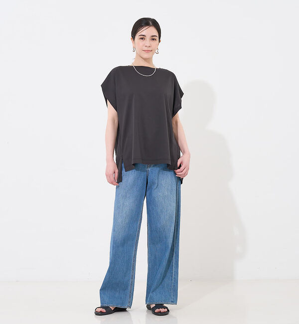 collex「【接触冷感・UVカット】コンパクトクールフレンチスリーブチュニック」|Tシャツ・カットソー|