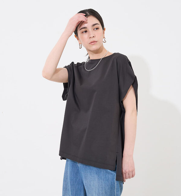 collex「【接触冷感・UVカット】コンパクトクールフレンチスリーブチュニック」|Tシャツ・カットソー|