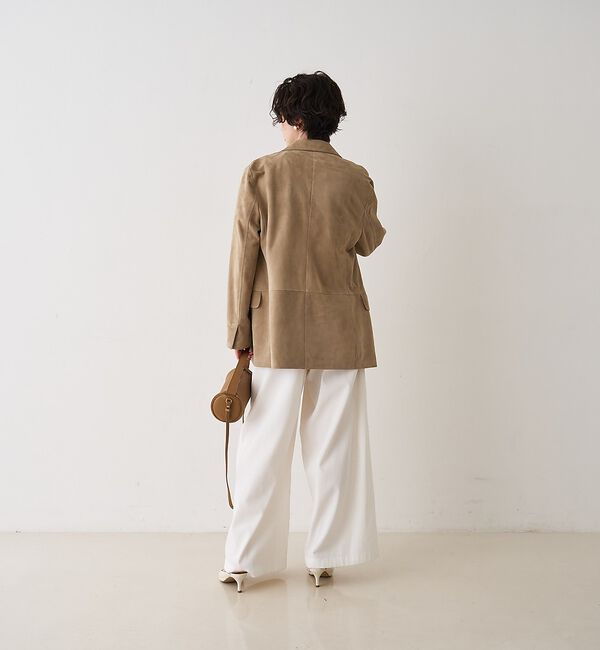 Rouge vif「ゴートスエードシングルジャケット」|テーラードジャケット|