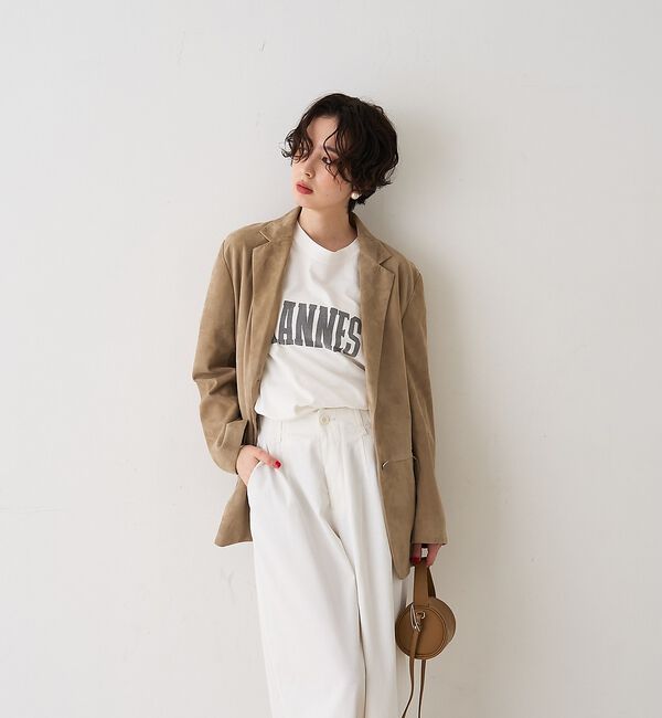 Rouge vif「ゴートスエードシングルジャケット」|テーラードジャケット|