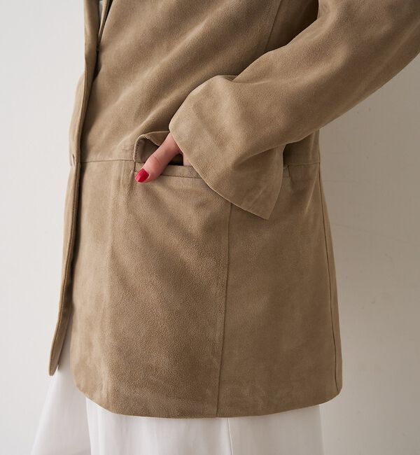 Rouge vif「ゴートスエードシングルジャケット」|テーラードジャケット|