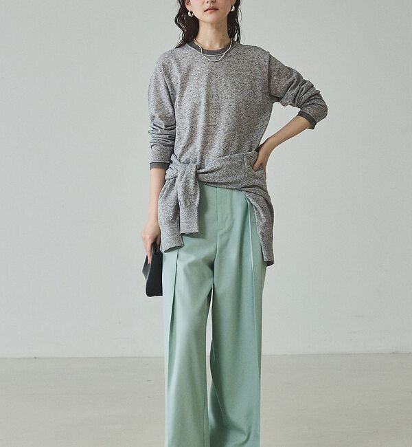 qualite「シアーミックスニットプルオーバー」|Tシャツ・カットソー|