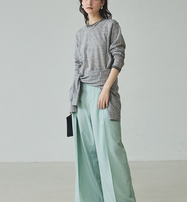 qualite「シアーミックスニットプルオーバー」|Tシャツ・カットソー|