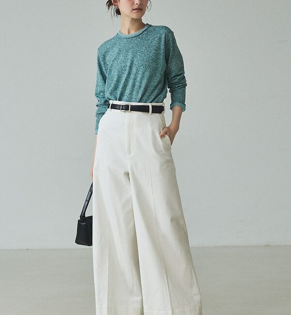 qualite「シアーミックスニットプルオーバー」|Tシャツ・カットソー|