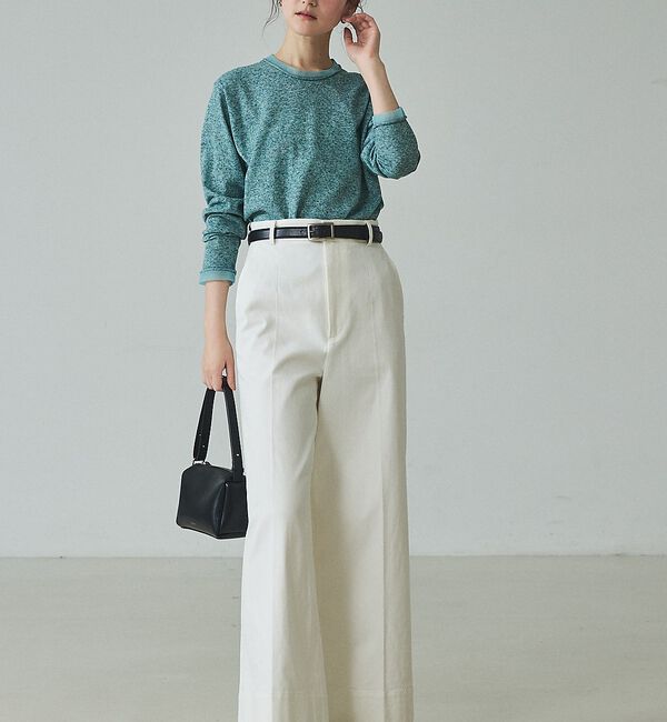 qualite「シアーミックスニットプルオーバー」|Tシャツ・カットソー|