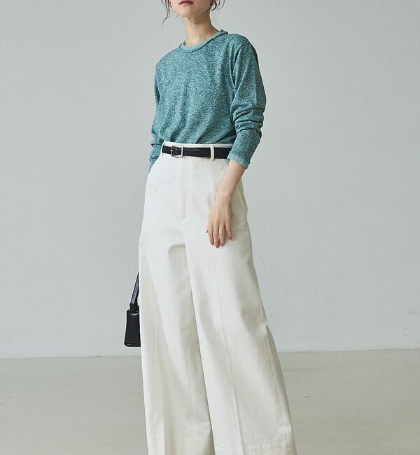 qualite「シアーミックスニットプルオーバー」|Tシャツ・カットソー|