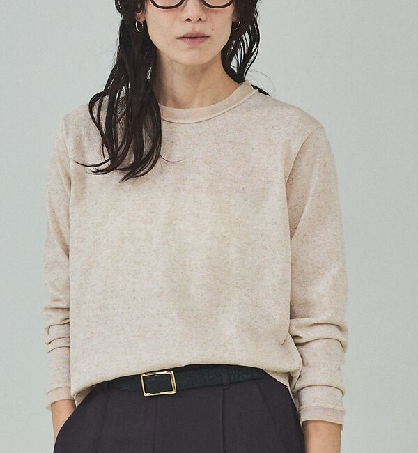 qualite「シアーミックスニットプルオーバー」|Tシャツ・カットソー|