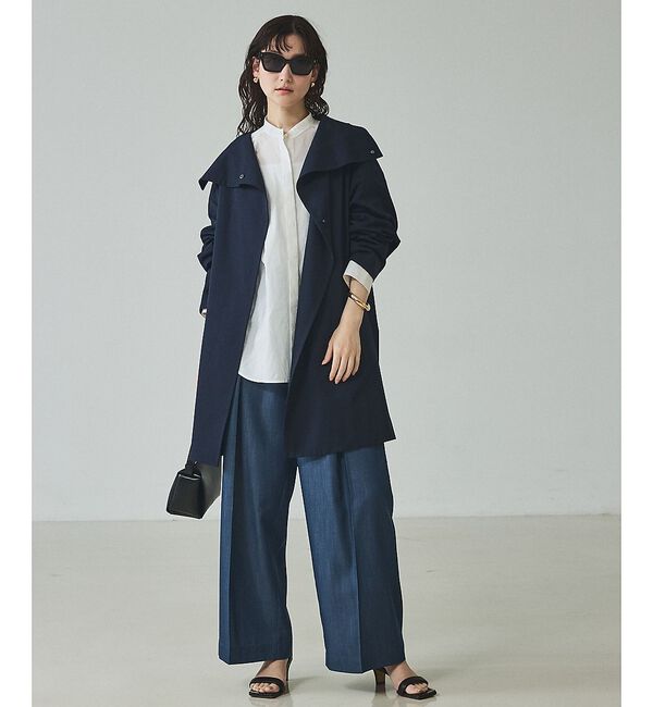 qualite「【大人のスプリングコート】オーバースタンドコート【予約】」|トレンチコート|