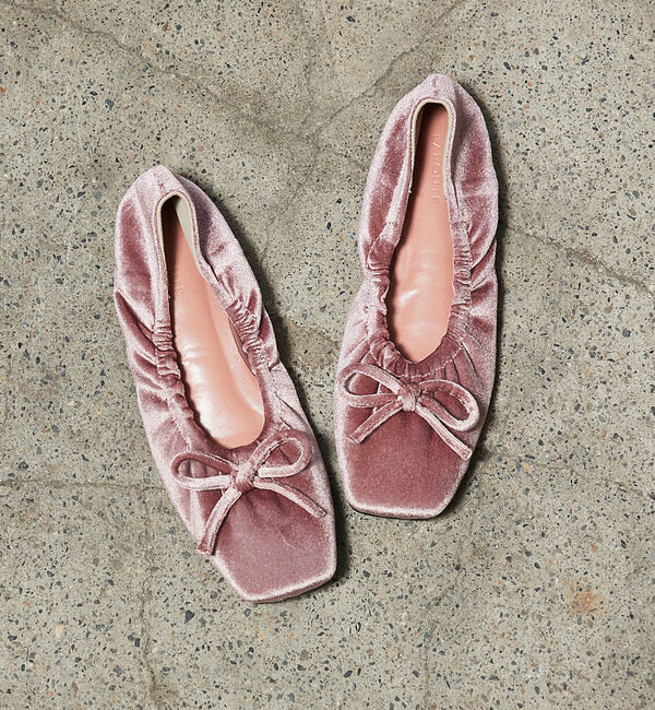 AU BANNISTER「【LAROUTE】ギャザーバレエシューズ」|バレエシューズ|ピンク