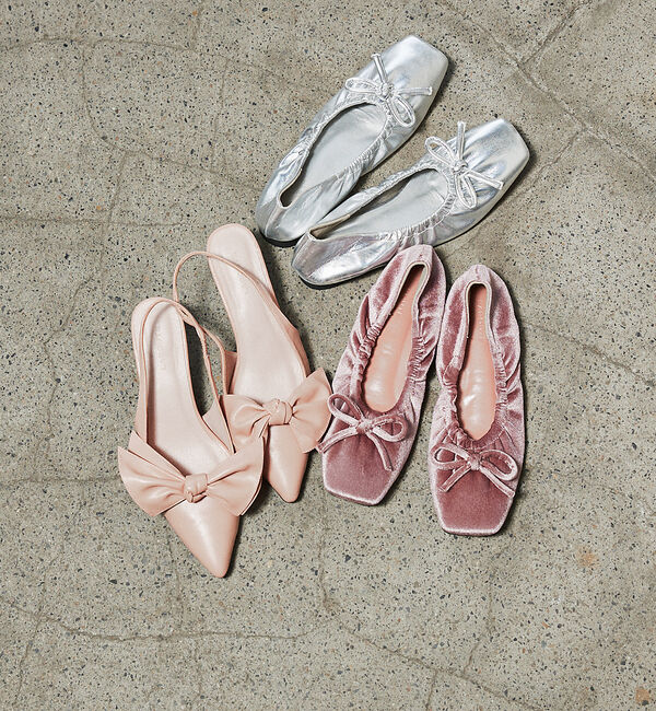 AU BANNISTER「【LAROUTE】ギャザーバレエシューズ」|バレエシューズ|