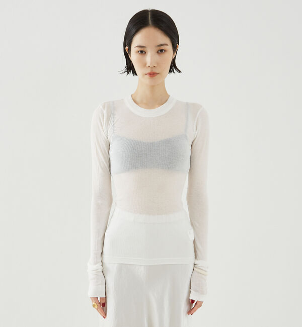 The Store by C' 「【NINETY PERCENT】ANIS SOFT RIB LONG SLEEV」|Tシャツ・カットソー|